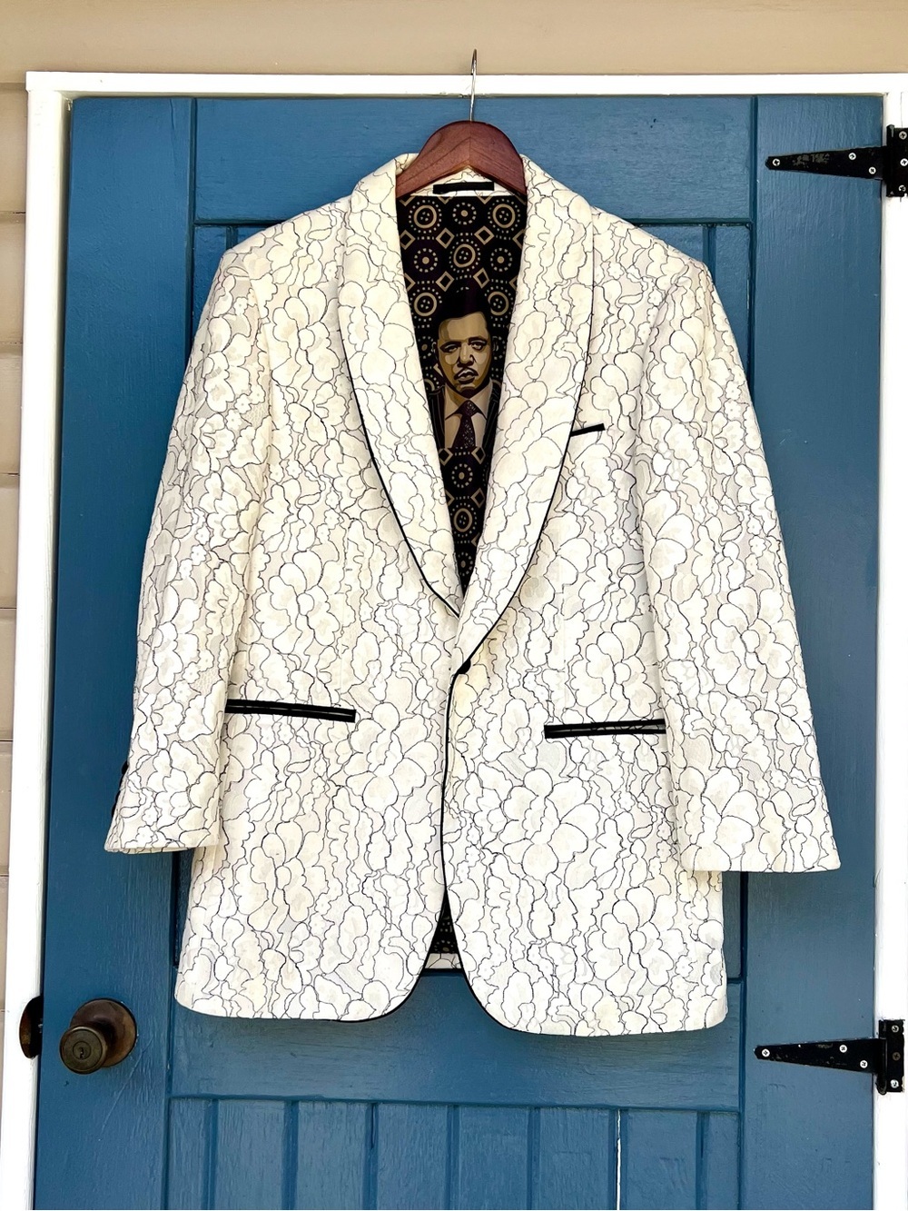 Empire Show Blazers White Black Lace Tuxedo Jacket Lucious Lyon Lining Sz Medium